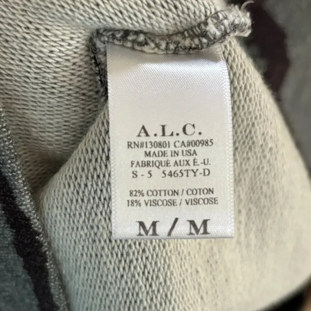 NEW A.L.C. Conlo Frequency Stripe Crewneck Sweatshirt SZ 2
